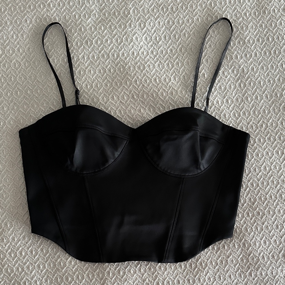 Aritzia Sunday Best Elegant Black Bustier Top